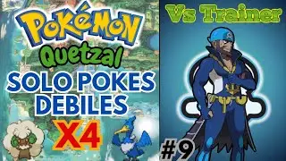 Pokémon Quetzal Solo Usando Pokes Débiles X4 | Batalla vs Aquiles 