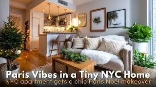 Genius Tiny NYC Apartment Makeover Paris Inspired Christmas Decor Ideas