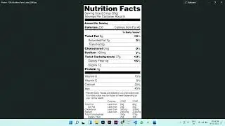 Nutritional Label Scanner Tutorial