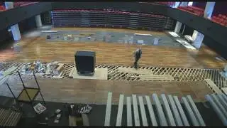 Wood Floor Install Alban Arena Timelapse