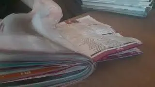 ASMR  tv guide's part 2...louder page turning..a bit squeezing ..ripping crumbling