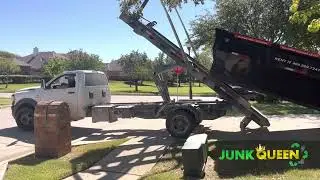 Mini roll off delivered to Frisco Tx junkqueentx.com