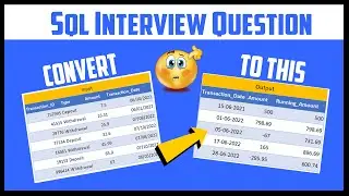 How to Calculate Running Total in SQL | SQL Interview Question