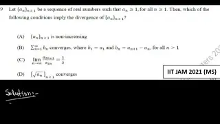 IIT JAM 2021 Real Analysis Important Question Discussion With Compact Solution.#iit #iitjamexam