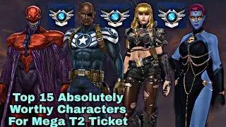 Top 15 Absolutely Worthy Characters For Mega T2 Ticket September 2025 - Marvel Future Fight