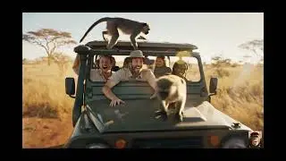 OMG! monkey attacked people on the safari #viral #animals #trending