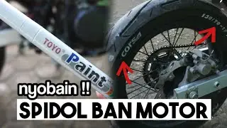 Cara Mewarnai Merk Ban Motor - Spidol Ban Toyo Paint