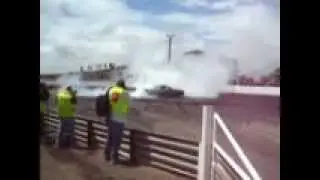 BA XR6 turbo burnout 98 octane low boost Gazzanats Burnout Comp Sth Australia 2011.