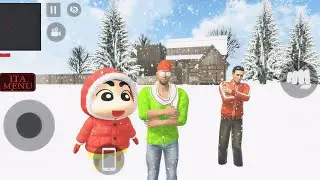 Shin-chan Franklin Aur Chacha Ji Gaye Snow City ❄️😱 | Full Masti Trip | Indian Theft Auto Simulator