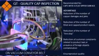 FT System - Cap Quality Inspection Before Capper machine - On Vacuum Belt