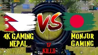 2 Pro Streamers in 1 Lobby | 4K Gaming Nepal vs Monjur Gaming - Nepal vs BD Insane Battle 😱