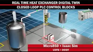 Real Time Heat Exchanger Digital Twin — Closed Loop PLC Control  (Micro850 + Isaac Sim)