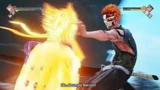 JUMP FORCE - Six Paths Naruto vs Hollow Ichigo Gameplay