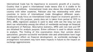 The Impact of International Trade on Economic Growth A Case Study of Pakistan AJSSMS 2019 62 15 22