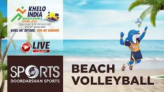 LIVE - Finals; Beach Volleyball - Khelo India Beach Games 2026, Diu | Doordarshan Sports