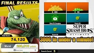Super Smash Bros. Ultimate - Farming 300G in under a minute!