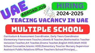 Current teaching vacancy in uae | Multiple school