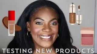 TESTING NEW PRODUCTS | One Size Foundation, Rare Beauty Contour, Patrick Ta Blush