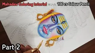 Lord Shiva Drawing, Mahadev Drawing, Mahadev drawing colouring tutorial PART 2