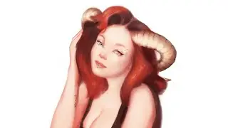 Demon Girl &mdash; Digital Painting &mdash; Procreate Timelapse