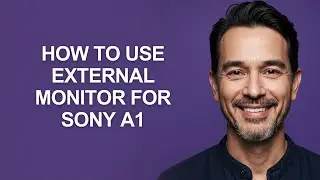 How to Use External Monitor for Sony A1 - KevinHowTo