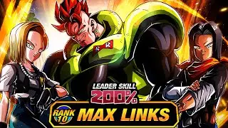 BEST EZA EVER?? LEVEL 10 LINKS 100% EZA LR ANDROIDS 16, 17 & 18! (DBZ: Dokkan Battle)