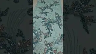 Elegant Hand Embroidered Beaded Fabric For Fashion Events - Trisha Exports