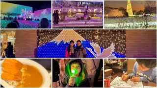 Daily Vlog in Japan | Happy New Year 2026 at Ashikaga Flower Park 🎆 Night Illumination | Family Vlog