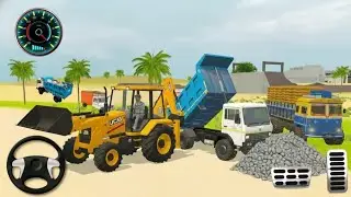 🚧 DRIVE JCB AND UNLOADING BORI FROM TRUCK IN THE GAME #dumper #tractor #truck #jcb 