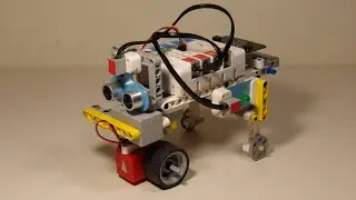 Nezha (microbit) & Ecode app - Ultrasonic distance and Servo motor Vehicle