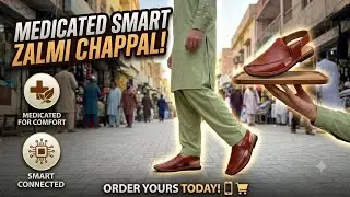 Step into Comfort | Premium Medicated Smart Zalmi Chappal for Men ✨ #fashion #uniquebrand #leather 