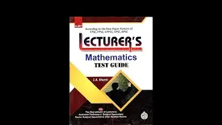 PPSC Lecturer Mathematics Test, Lecture 65, MCQs
