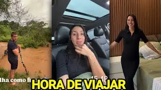SARA KELLEN COMEÇA A VIAGEM E SE ASSUSTA COM A FORTE CHUVA NA ESTRADA