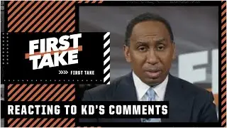 MAKES NO SENSE! Stephen A. addresses Kevin Durant&rsquo;s comments 👀 | First Take