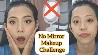 EXPECTATIONS VS REALITY!🪞 NO MIRROR MAKEUP CHALLENGE😱 #dailyvlog #aadubabu #makeupartist #challenge