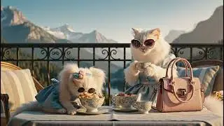 Mama Cat Trims Fur on the Farm in Holiday and Makes Tiger Hat For Kittens #funny #shorts #story #ai