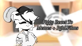 a few piggy characters react to piggy memes + bonus #roblox #piggy #gacha