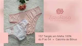 157 Tangão em Malha 100% do P ao 54  +  Calcinha de Bônus - Zaza Rosa