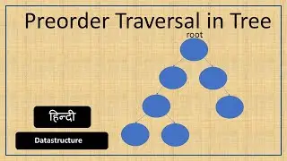 Preorder Traversal in Binary Tree | Hindi | हिन्दी | Datastructure | LearnCS