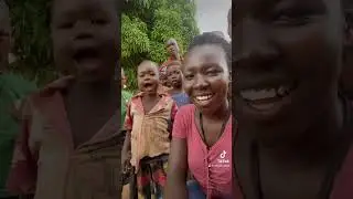 African village child counting the alphabet