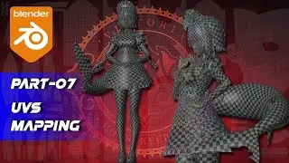 Blender - Ellen Joe FanArt PART-07 UVs Mapping | @shionmgr
