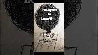 Thoughts on ➿💭 #art #drawing #darkart #artist #depression #depressionart #anxiety #artists #thoughts