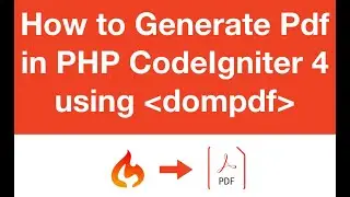 How to Generate Pdf in PHP CodeIgniter 4 using *dompdf*