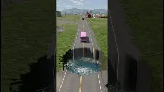 Bus vs Water Pit #214  #beamngdrive