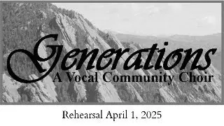 Generations Rehearsal April 1, 2025
