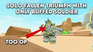 SOLO FALLEN TRIUMPH with Only BUFFED Golden Soldier | Tower Defense Simulator