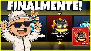 PEGUEI A NOVA SKIN EMBER DRAGON! 😱🔥 (RAR&Iacute;SSIMA) | Blox Fruits
