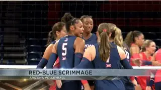 Arizona Volleyball holds Red-Blue Scrimmage on new McKale court