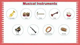 Musical Instruments for Kids 🎶 | GK Awareness with Pictures | Learn Instrument Names