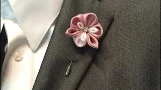 How to make a satin lapel flower | DIY lapel flower making